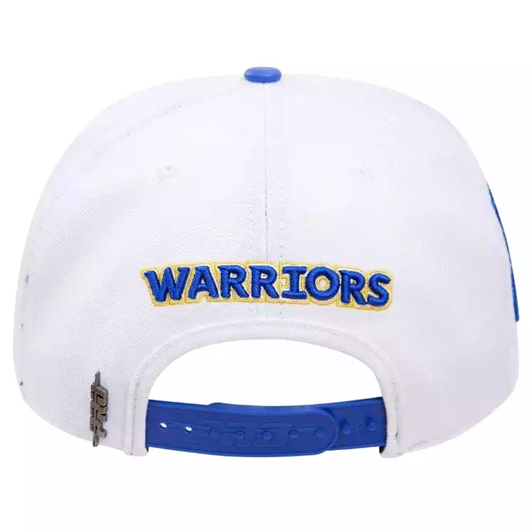 Pro Standard Golden State Warriors Logo Snapback Hat (White)