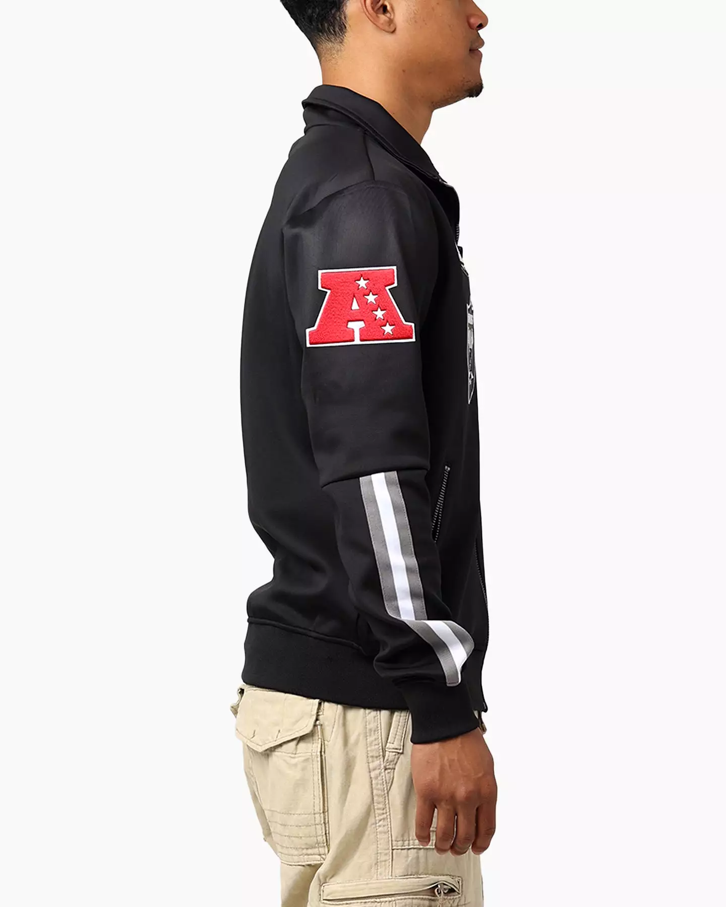 Pro Standard Las Vegas Raiders Fast Lane Track Jacket Black