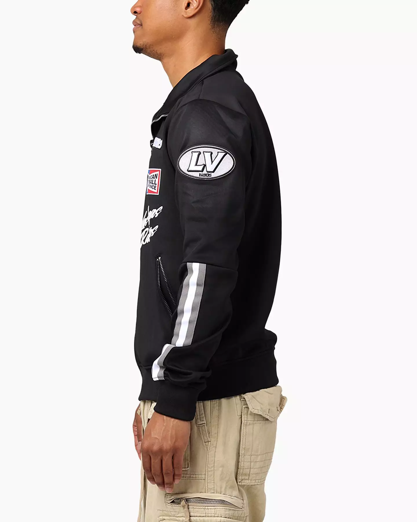 Pro Standard Las Vegas Raiders Fast Lane Track Jacket Black