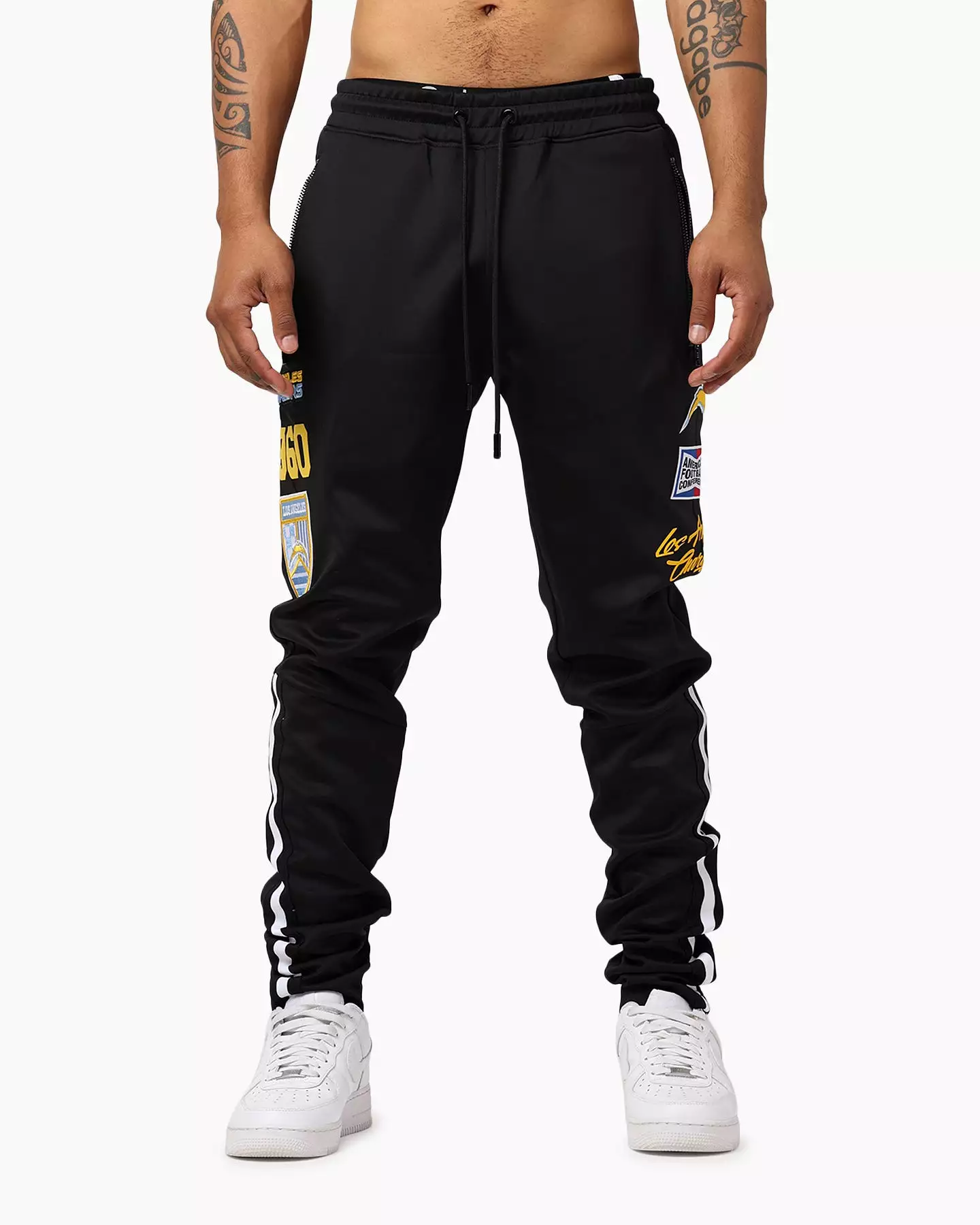 Pro Standard Los Angeles Chargers Fast Lane Track Pants Black