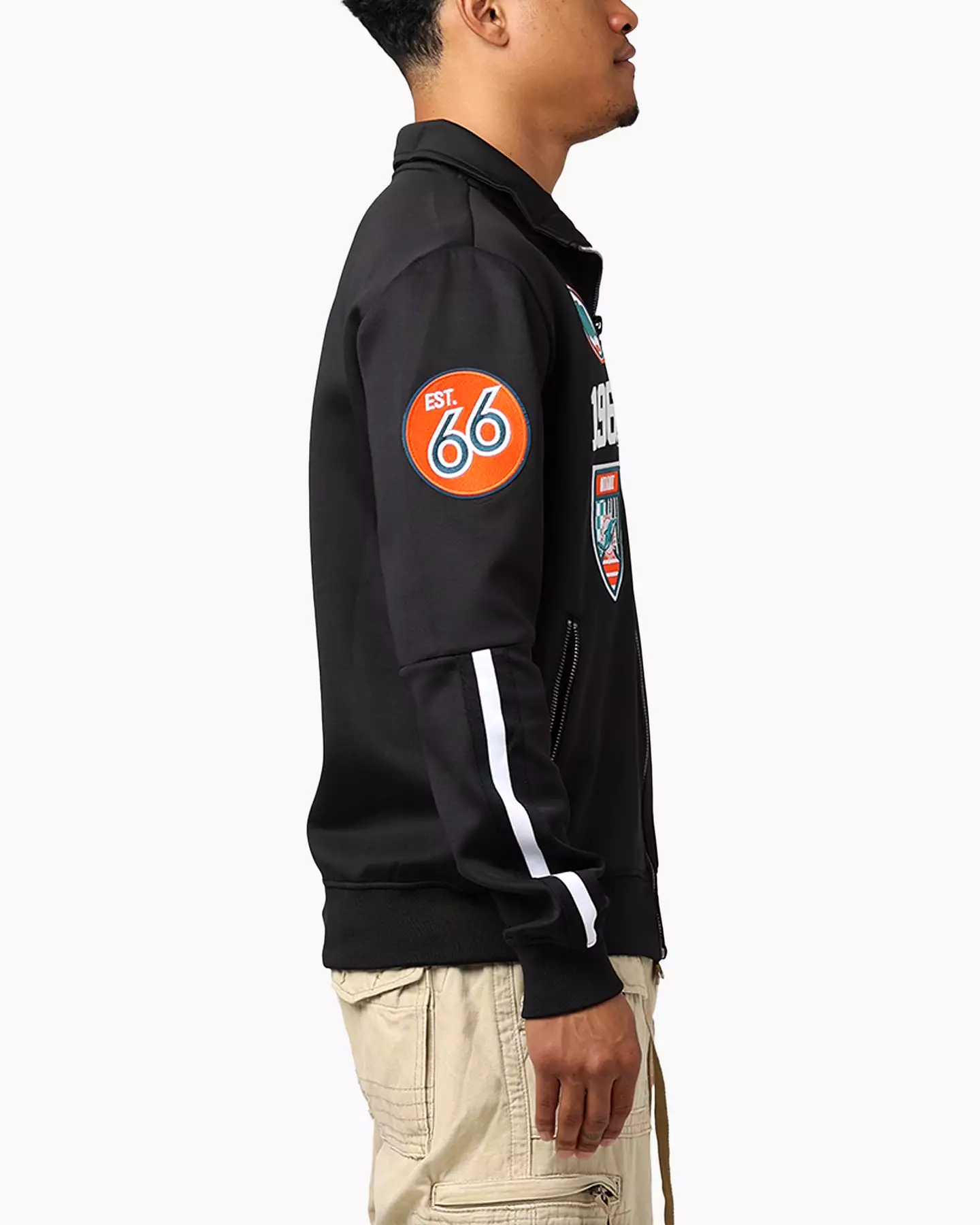 Pro Standard Miami Dolphins Fast Lane Track Jacket Black