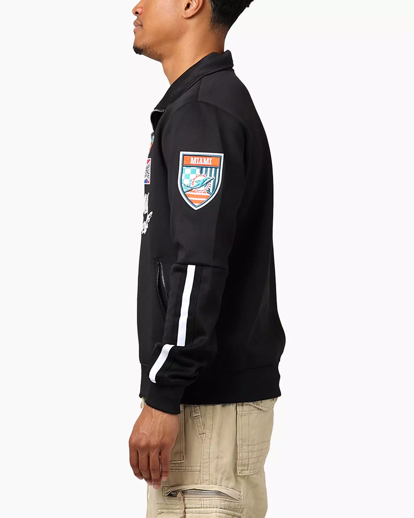 Pro Standard Miami Dolphins Fast Lane Track Jacket Black