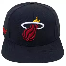 Pro Standard Miami Heat Logo Snapback Hat (Black)