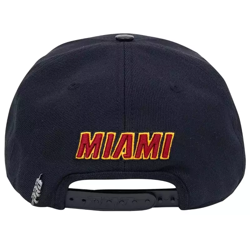 Pro Standard Miami Heat Logo Snapback Hat (Black)