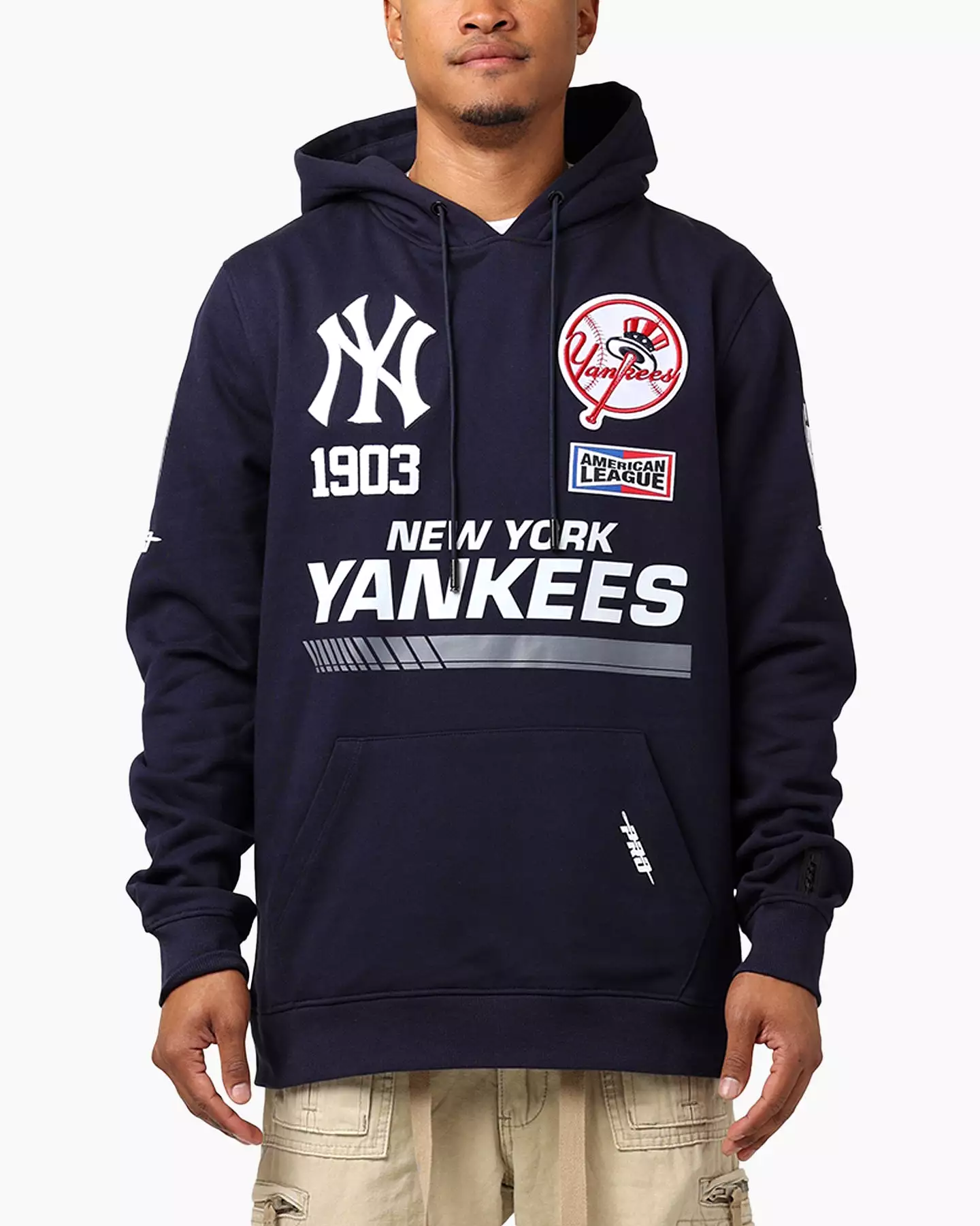 Pro Standard New York Yankees Fast Lane Hoodie Midnight Navy