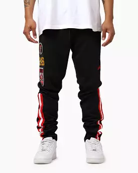 Pro Standard San Francisco 49ers Fast Lane Track Pants Black