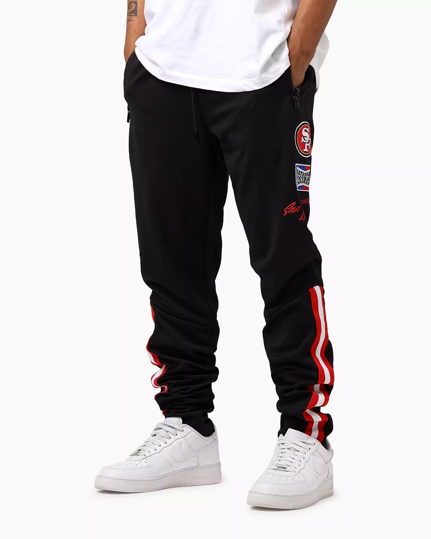 Pro Standard San Francisco 49ers Fast Lane Track Pants Black