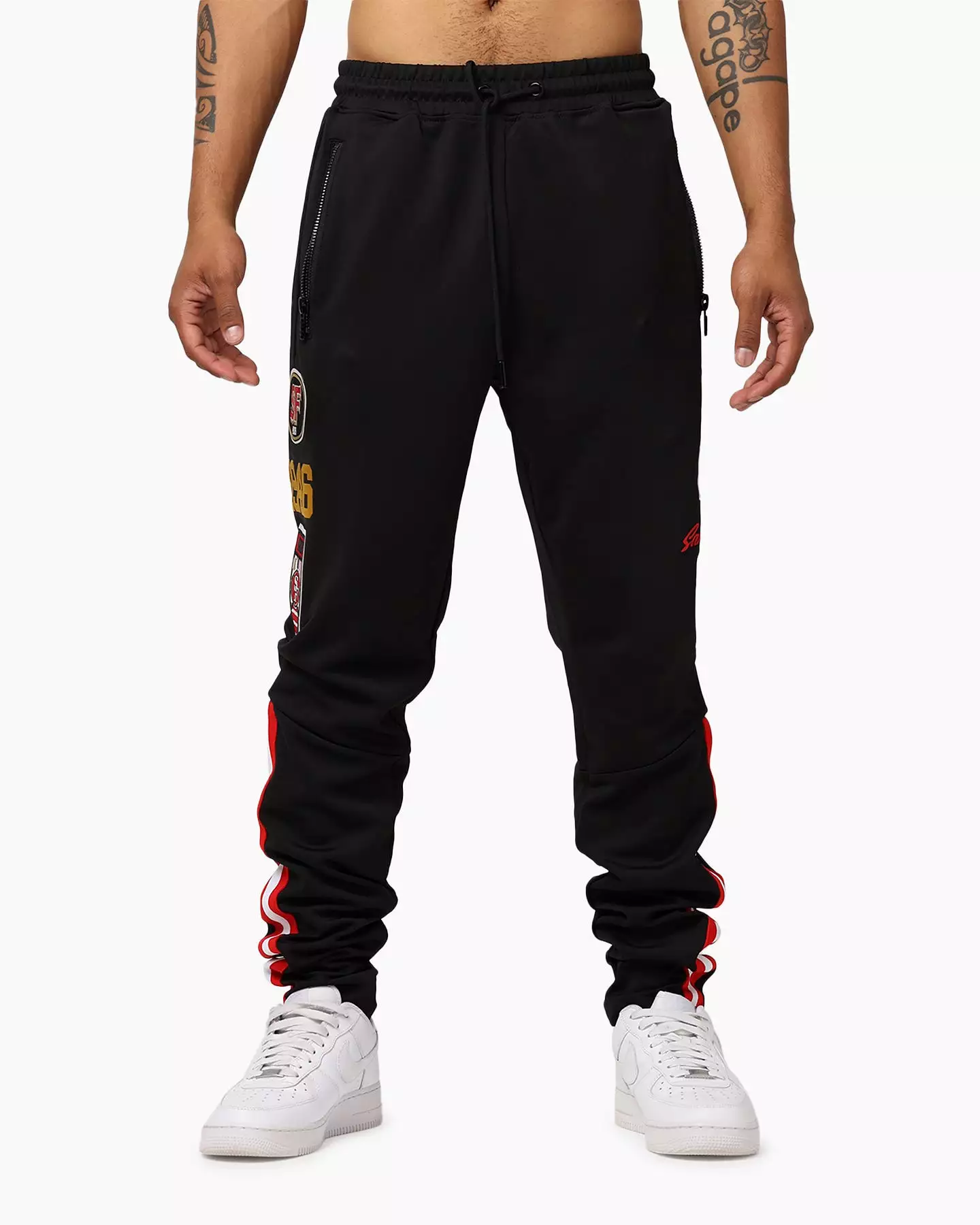 Pro Standard San Francisco 49ers Fast Lane Track Pants Black