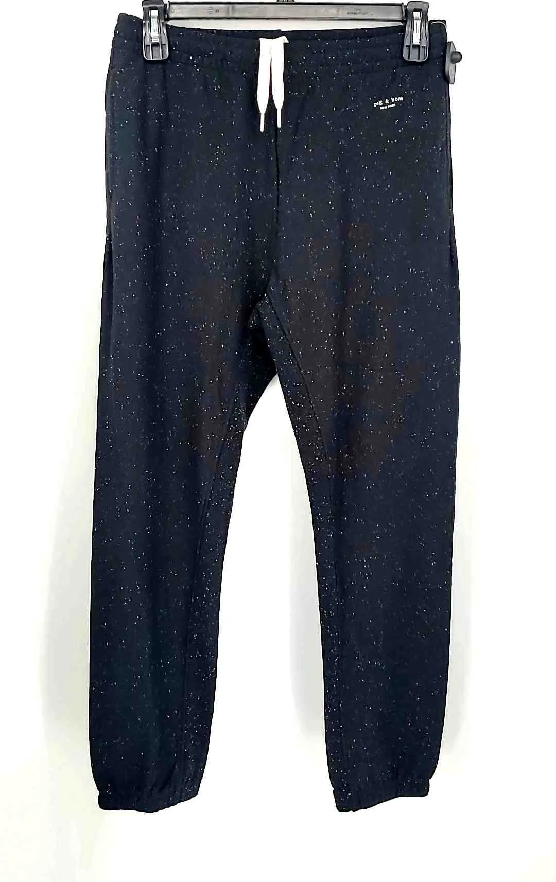 RAG & BONE BLACK MULTI-COLOR SPECKLED SWEATS SIZE MEDIUM ( PANTS