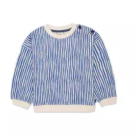 Recycled Cotton Stripes Kid Sweatshirt