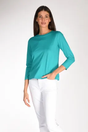 Shirt C Zero Tshirt Girocollo Verde Smeraldo Donna