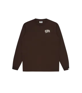 SMALL ARCH LOGO L/S T-SHIRT - BROWN