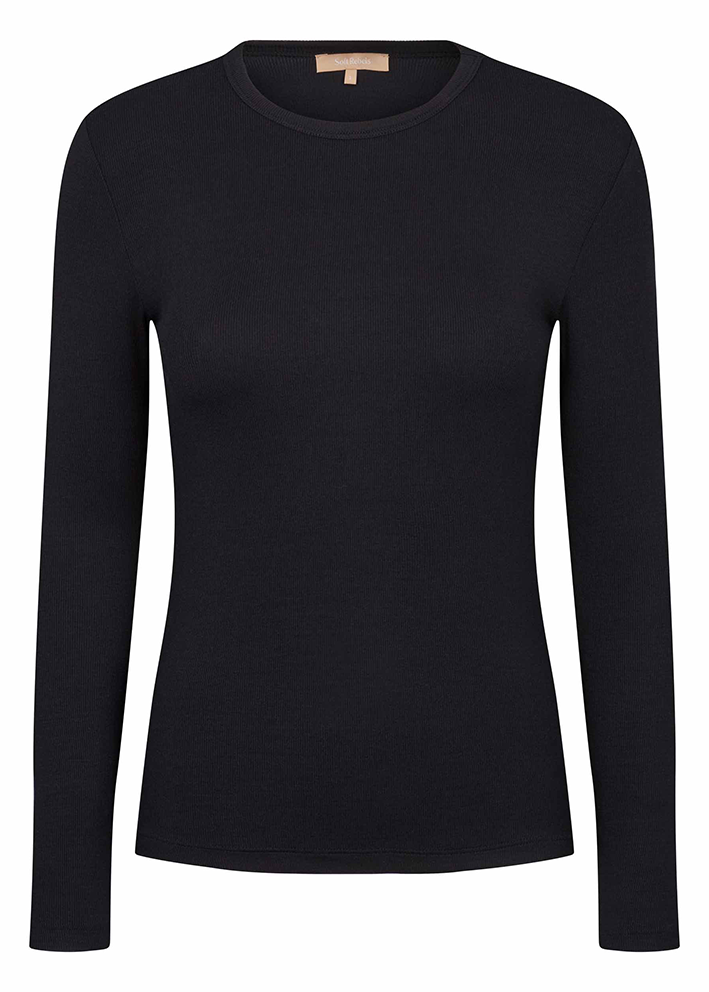 Soft Rebels Fenja O-neck Modal T-shirt - Black