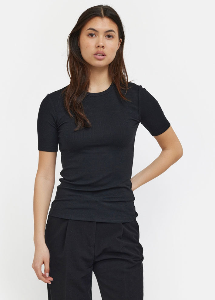 Soft Rebels Fenja SS Modal T-shirt - Black