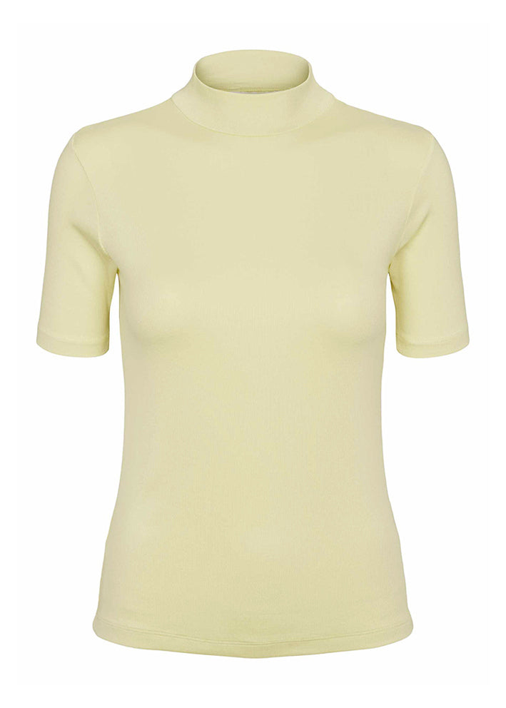 Soft Rebels Fenja T-neck T-shirt SR223-309 Pale Lime Yellow