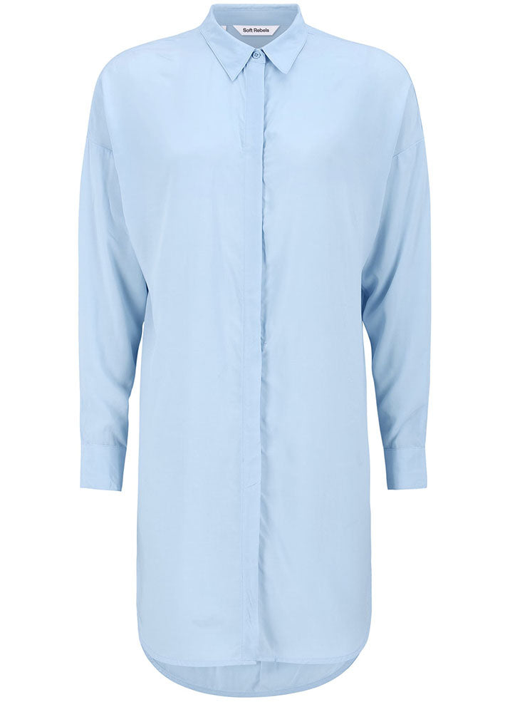 Soft Rebels Freedom Long Shirt - Skjorte - cashmere blue