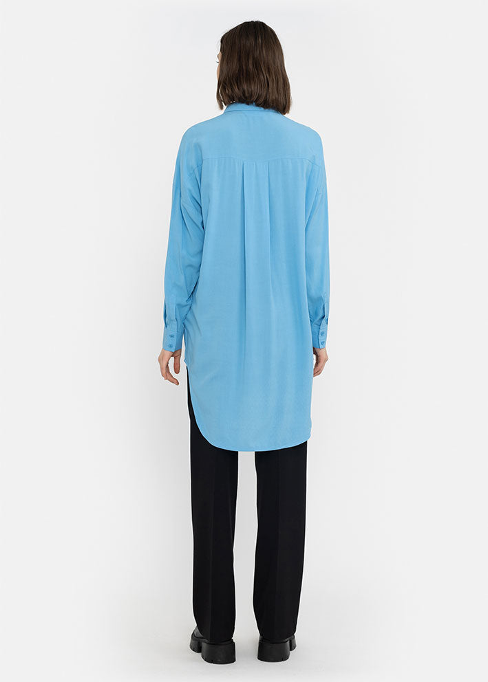 Soft Rebels Freedom Long Shirt SR420-758 Skjorte - Azure Blue