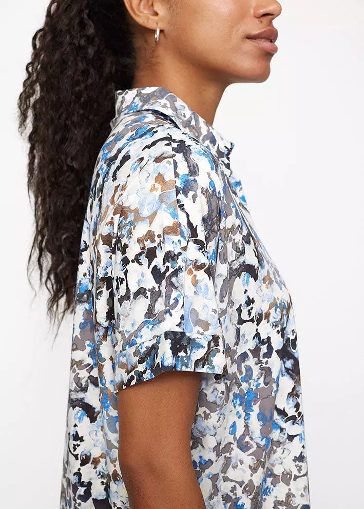 Soft Rebels Mela Freedom SS Shirt SR124-708 Blurred Flower Regatta