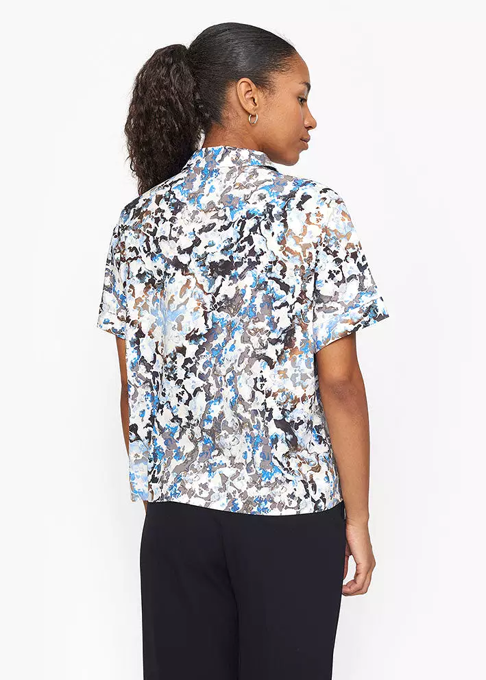 Soft Rebels Mela Freedom SS Shirt SR124-708 Blurred Flower Regatta