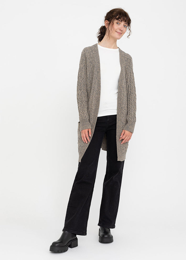 Soft Rebels Vera Wrap Cardigan Knit SR522-211 Sandshell Melange