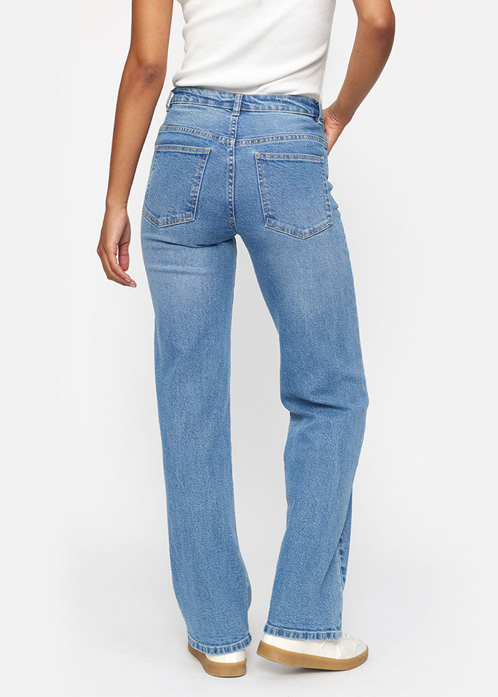 Soft Rebels Willa Midwaist Wide Jeans - True Blue