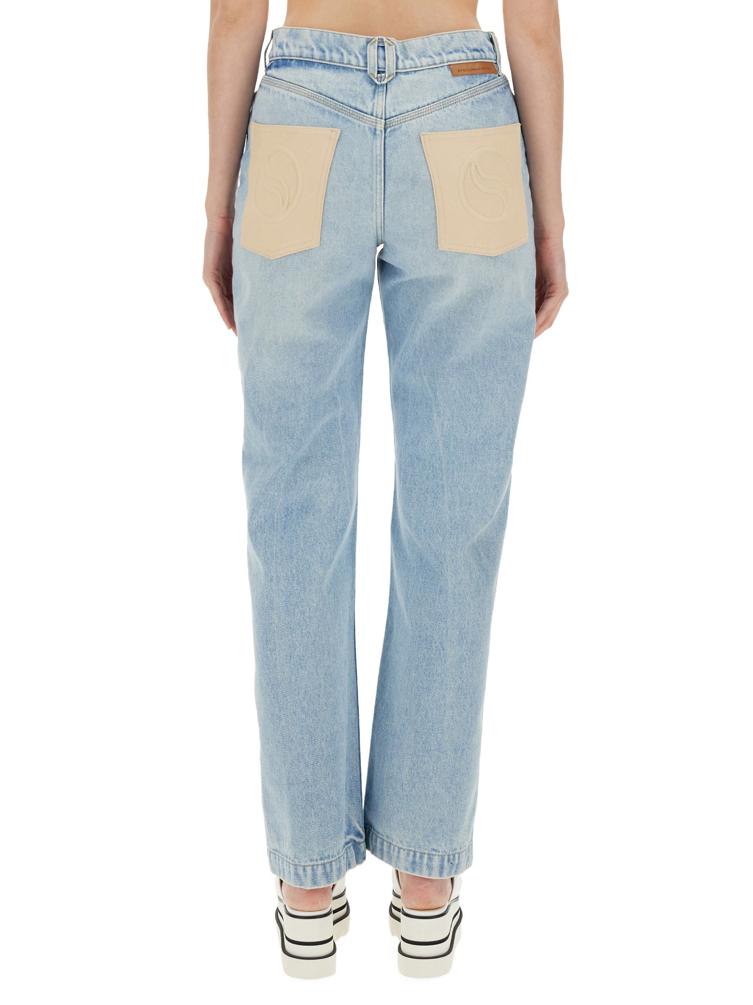 STELLA McCARTNEY    STRAIGHT LEG COTTON DENIM JEANS