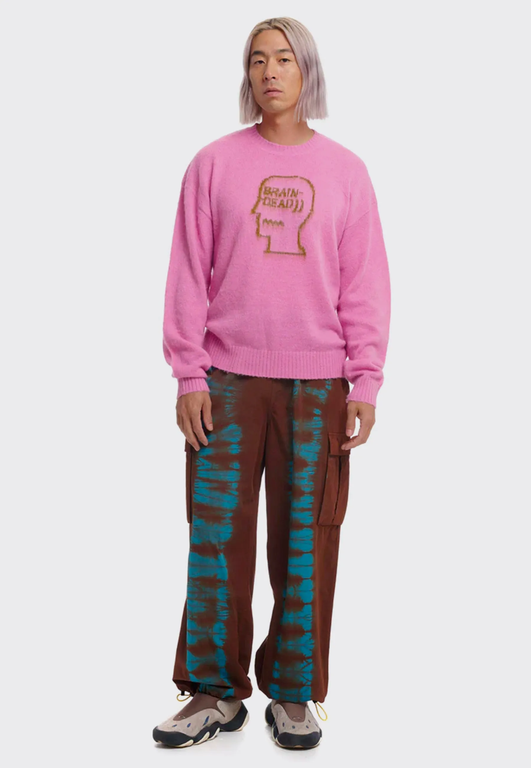 Superfuzz Logohead Crew Neck Sweater - Fuschia