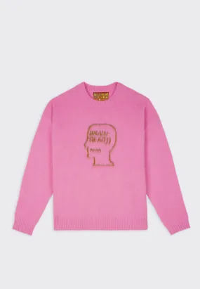 Superfuzz Logohead Crew Neck Sweater - Fuschia