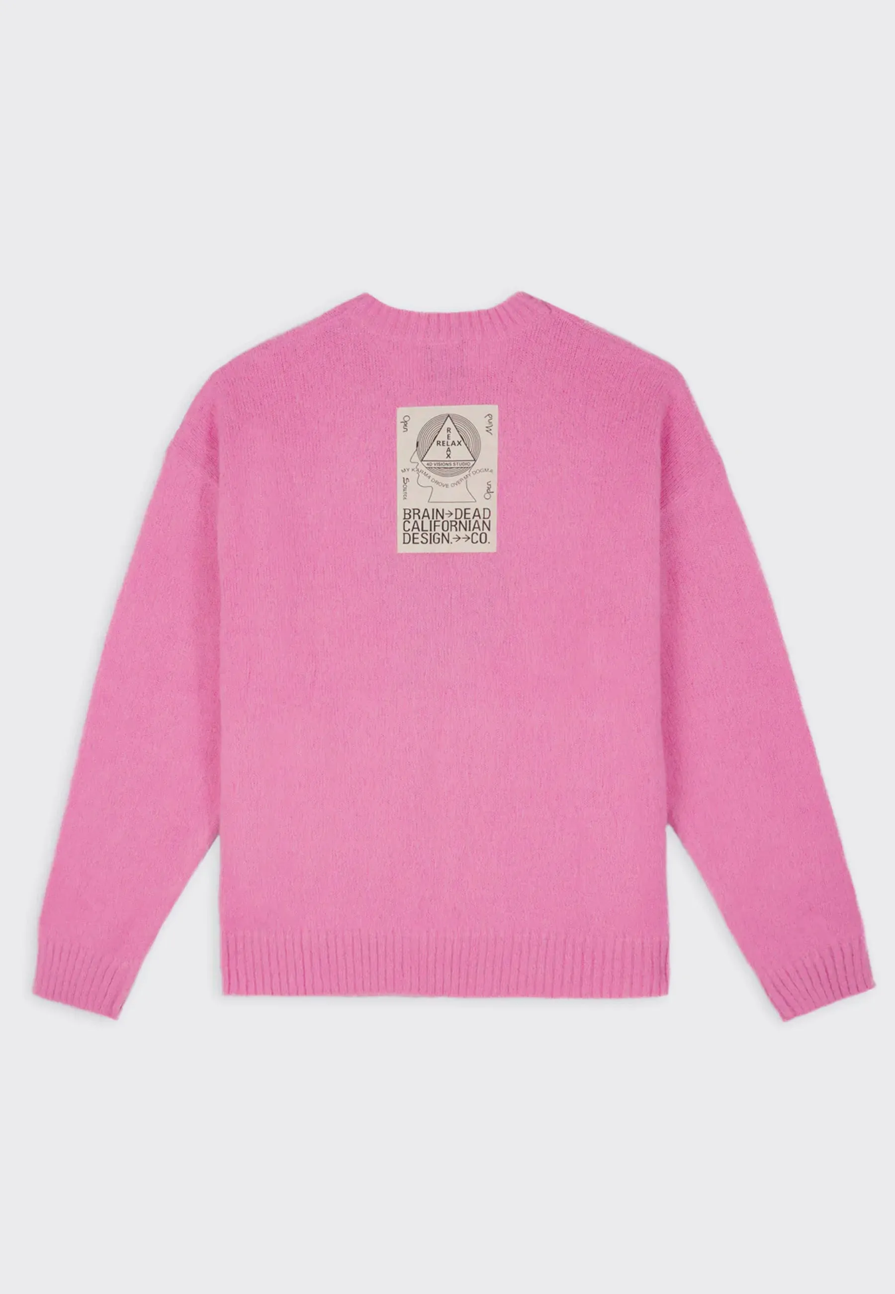 Superfuzz Logohead Crew Neck Sweater - Fuschia