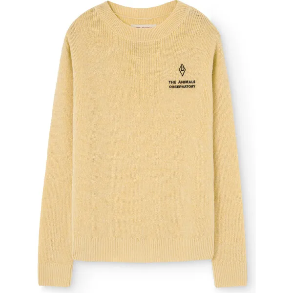 The Animals Observatory Bull Plain Sweater, Soft Yellow