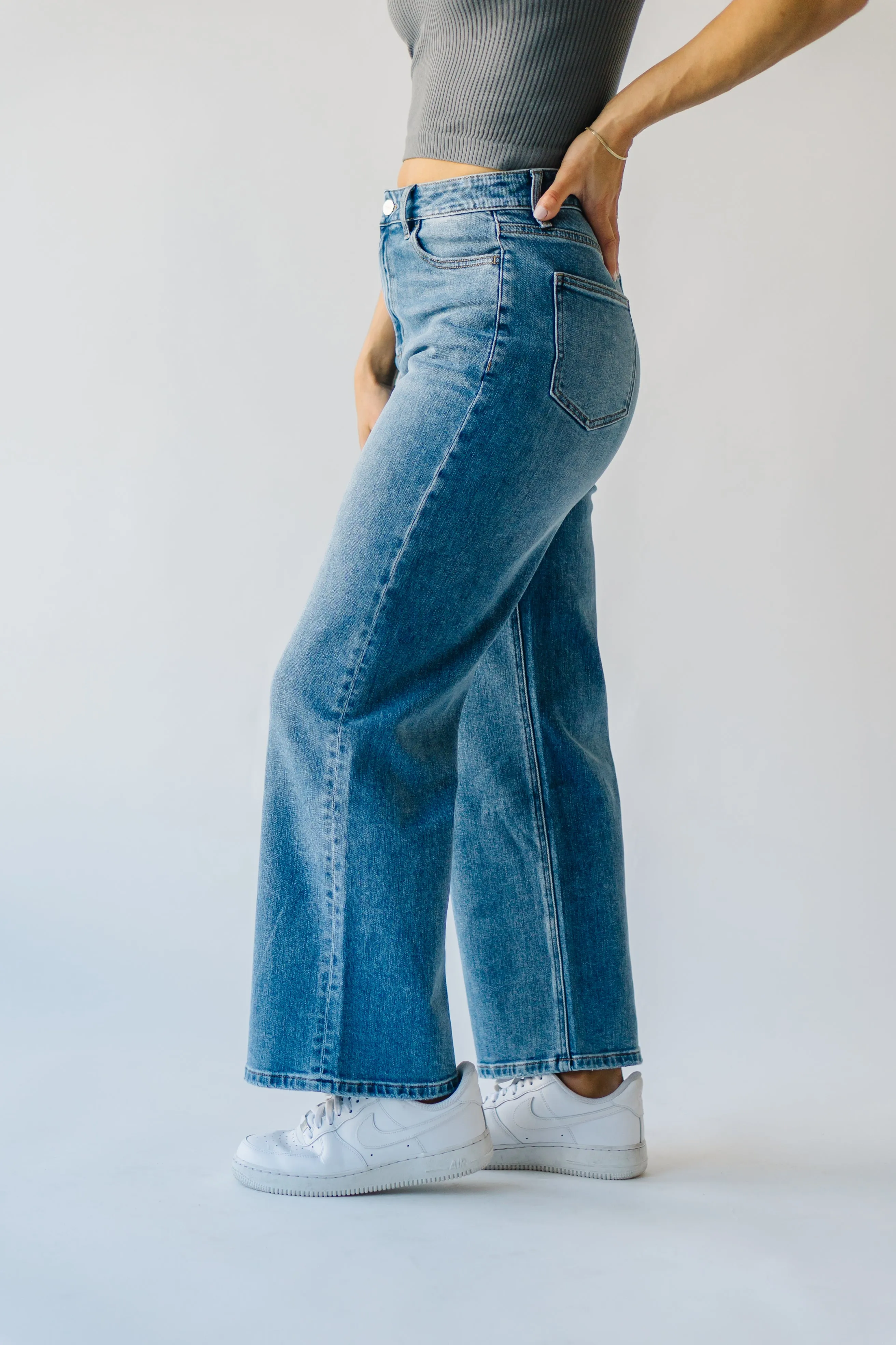 The Cleaned Up Jack Wide Leg Jean in Denim Blue