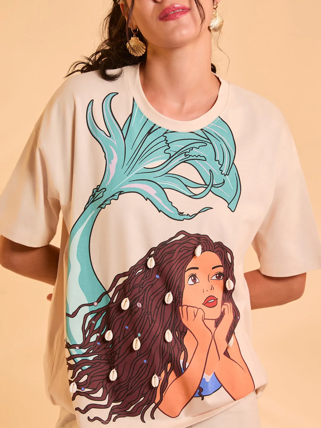 The Little Mermaid  Disney Printed T-Shirt