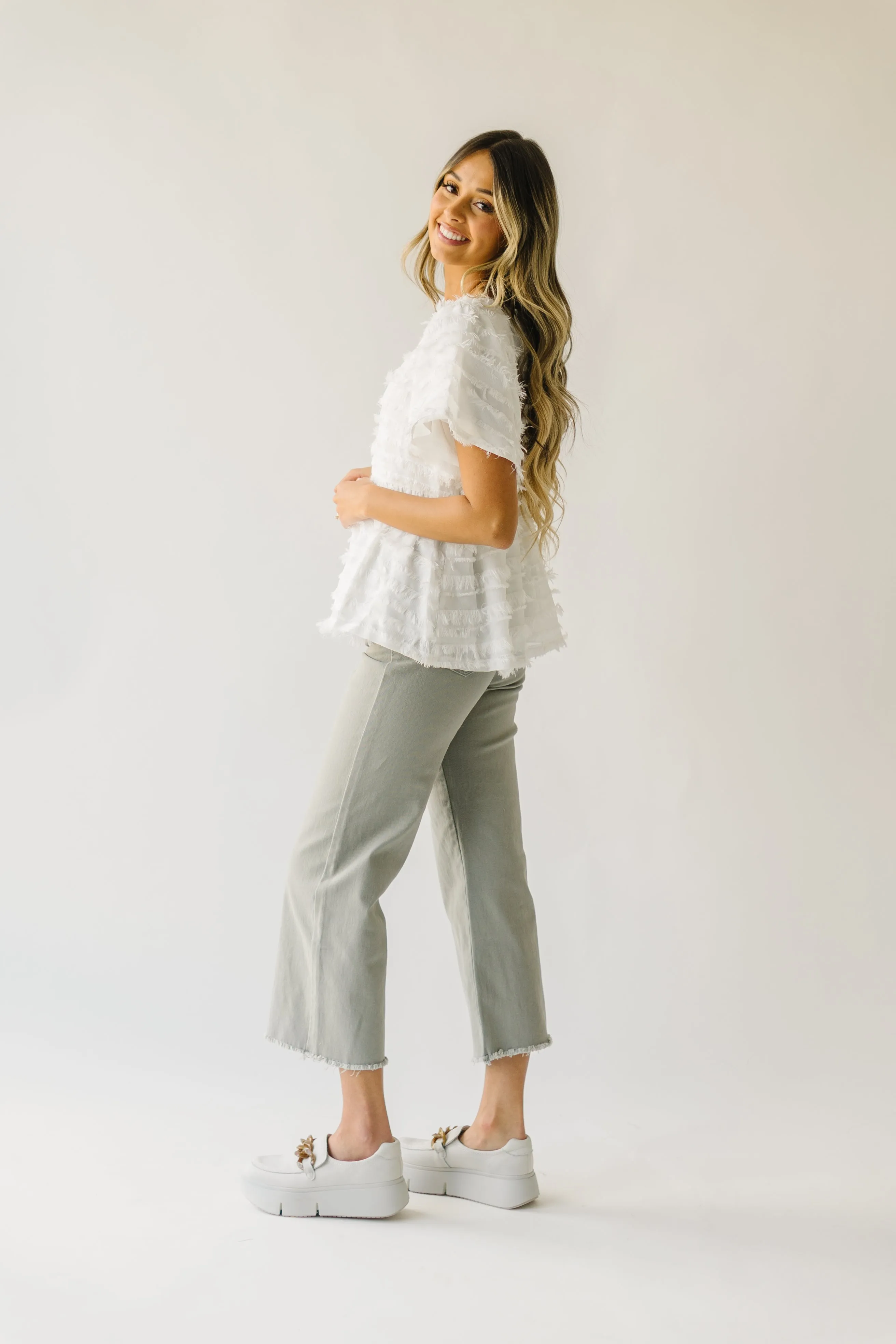 The Matilda Wide Leg Jean in Sage Denim