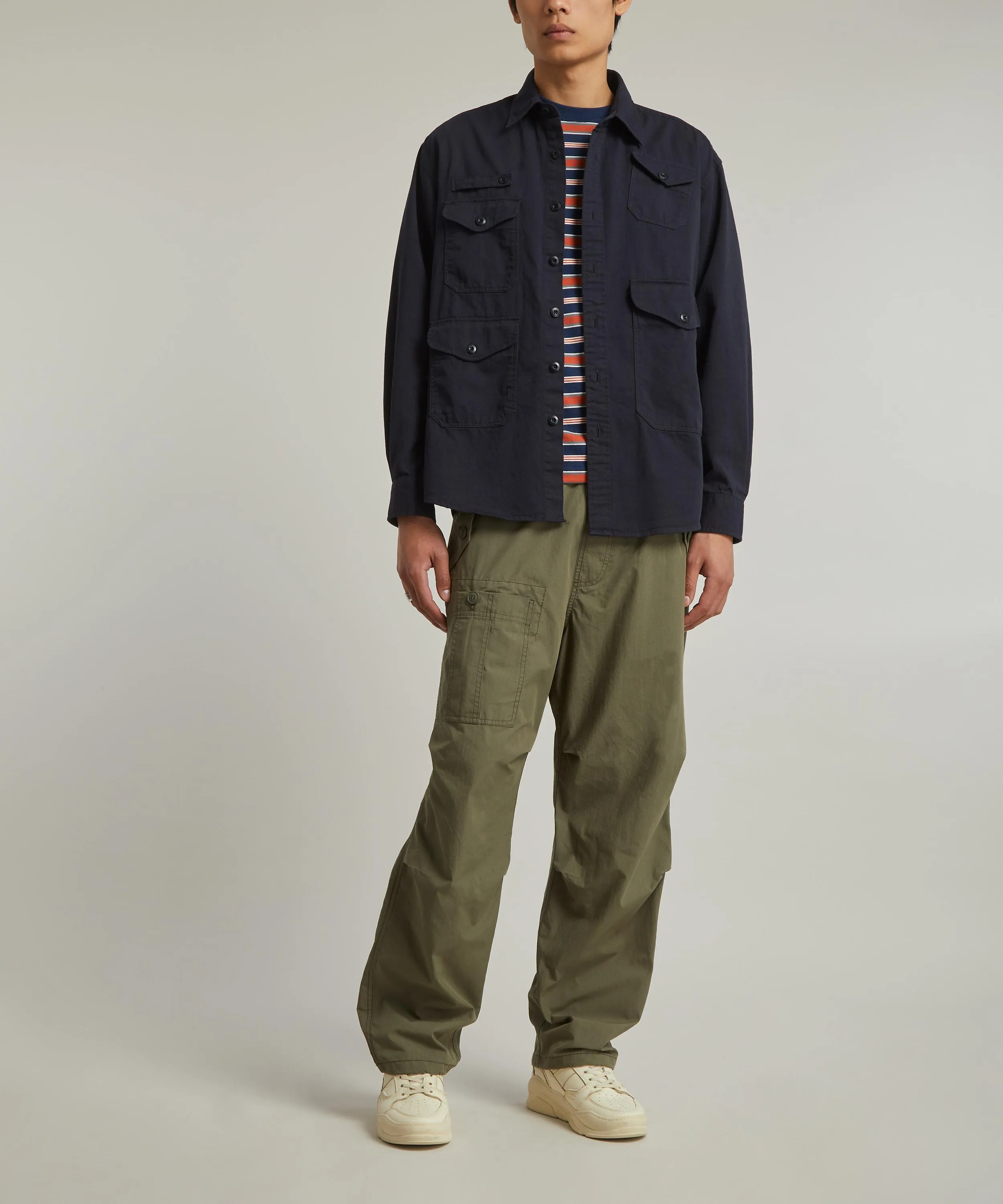 Twill Utility Pocket Shirt Jacket