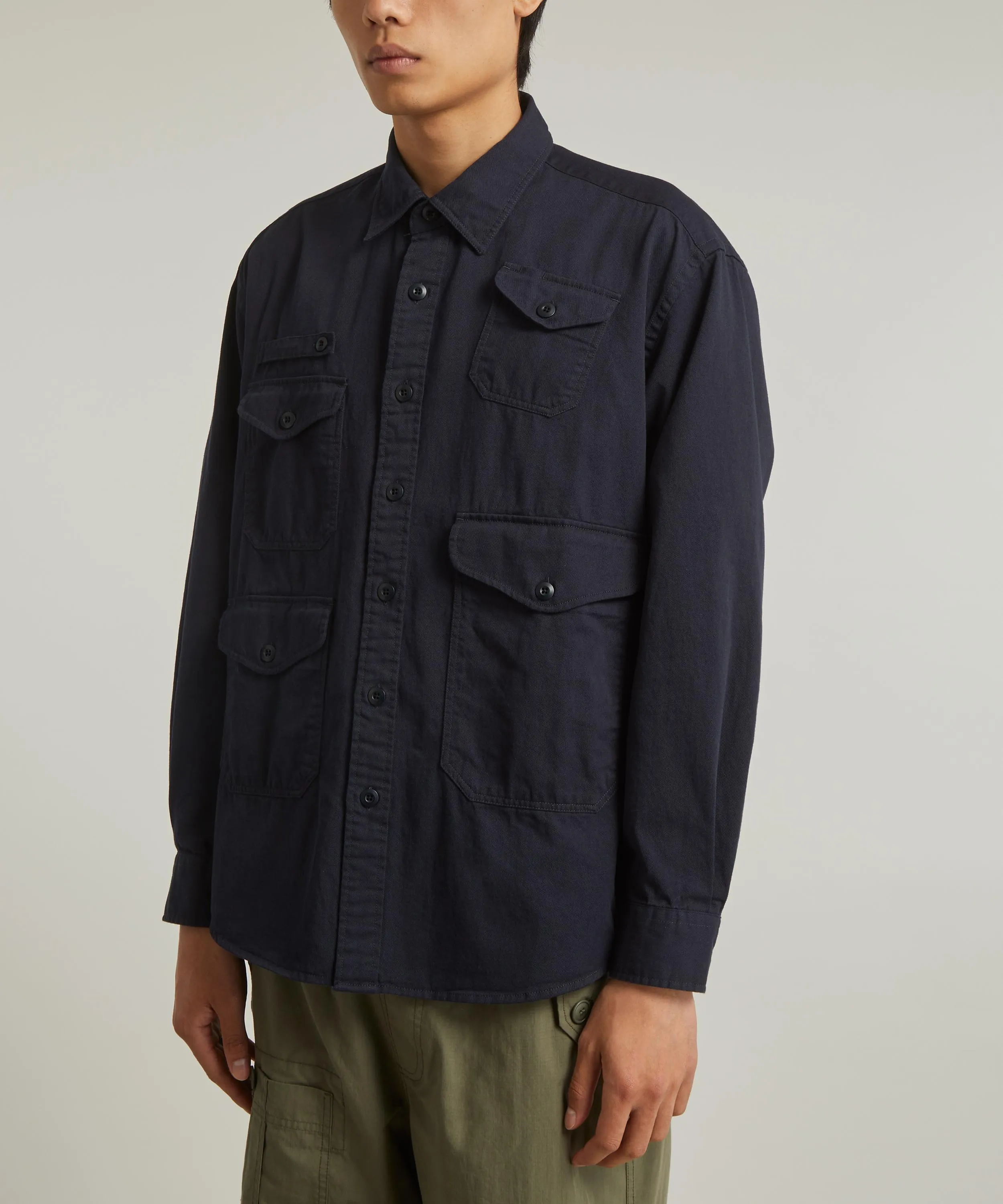 Twill Utility Pocket Shirt Jacket