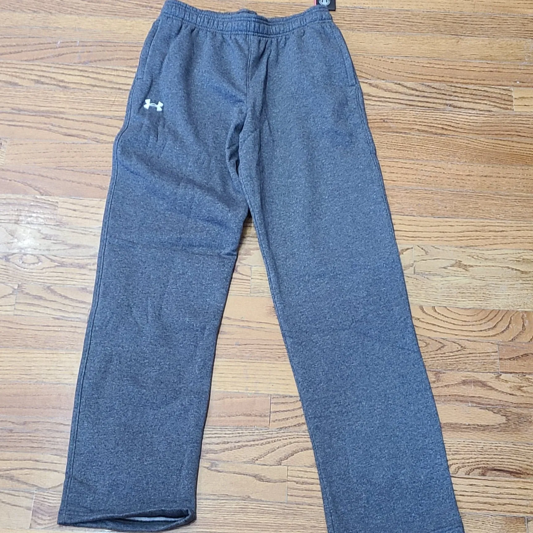 UA Youth Hustle Fleece Pant- Gray