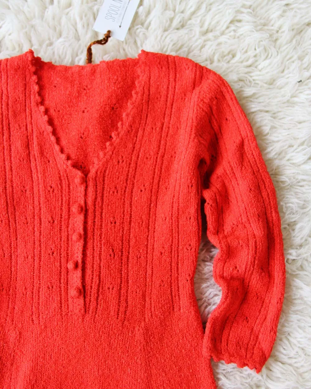 Vintage Sweetheart Knit Sweater Dress