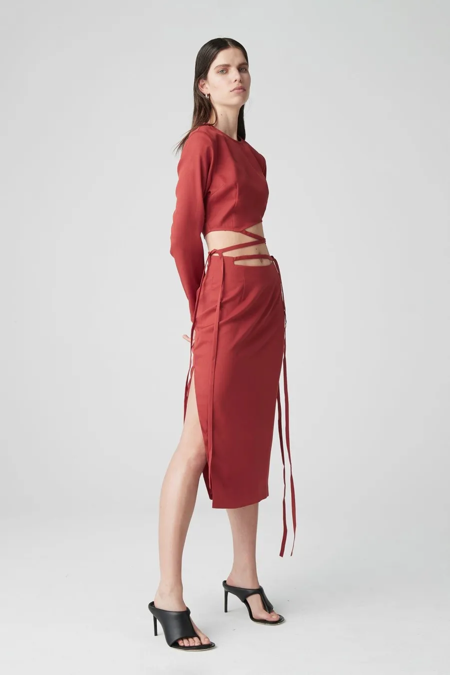 Women Atoir  | 001 Skirt Brick Red