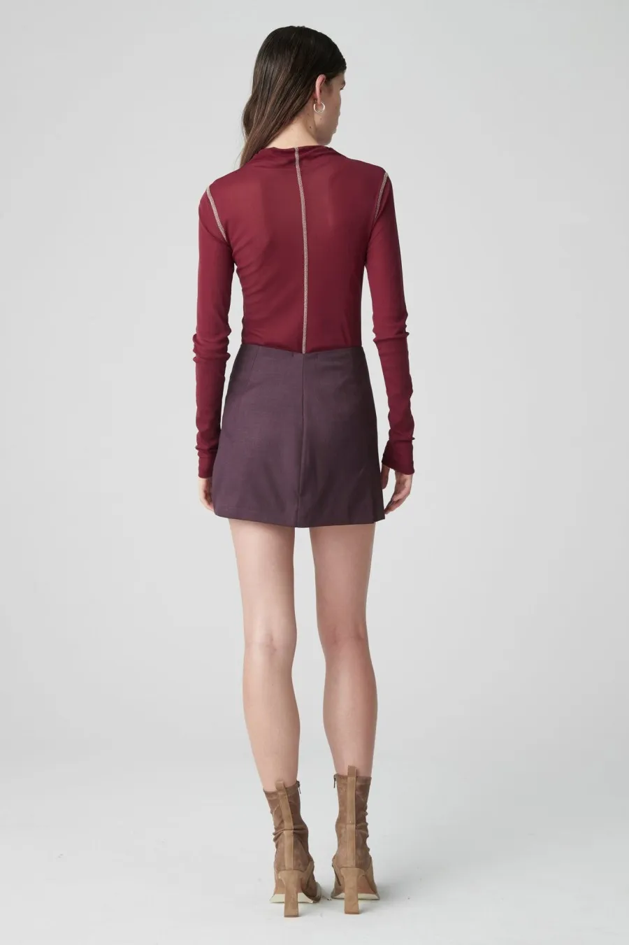 Women Atoir  | 003 Skirt Aubergine