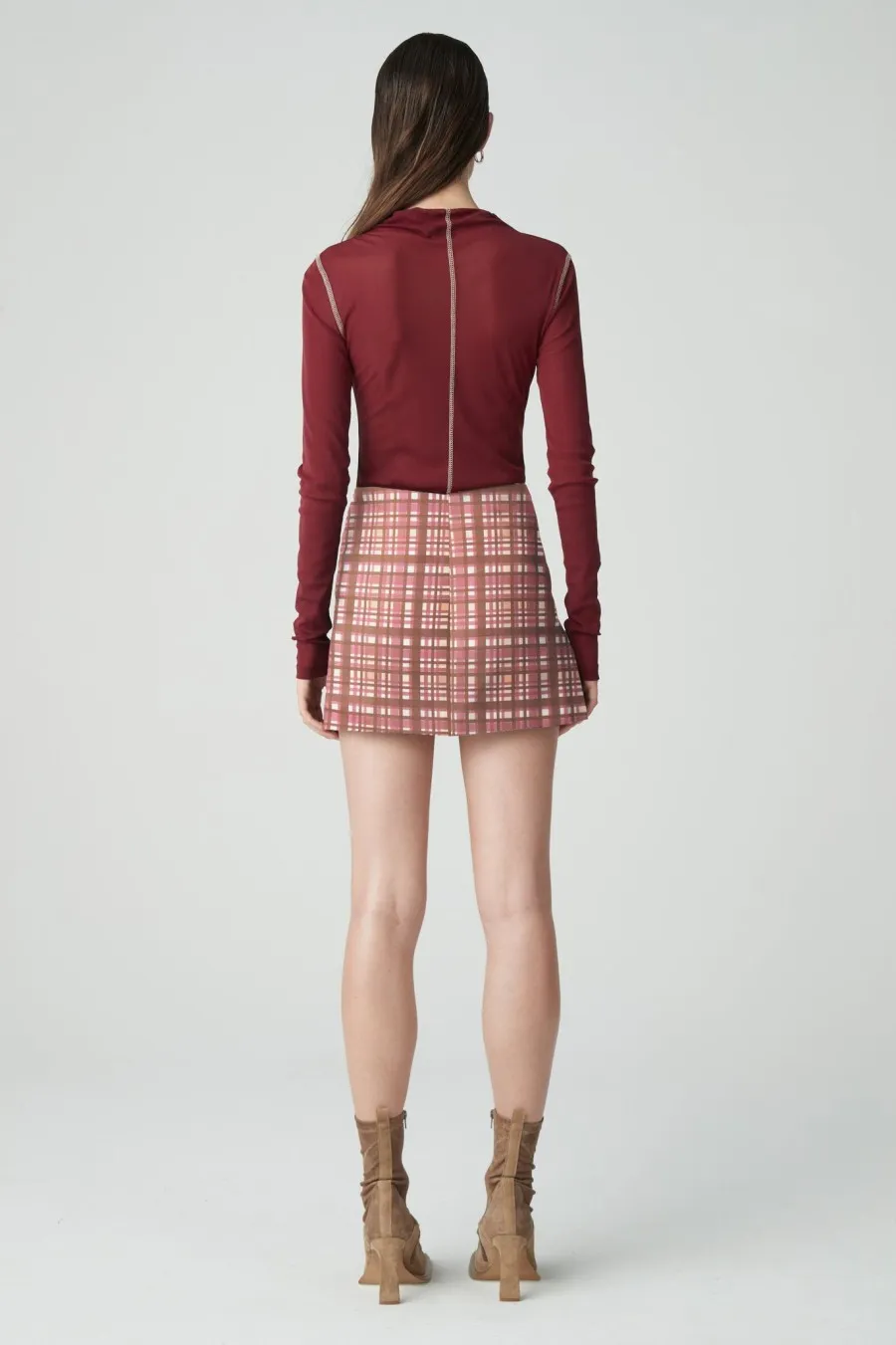 Women Atoir  | 003 Skirt Pink Check