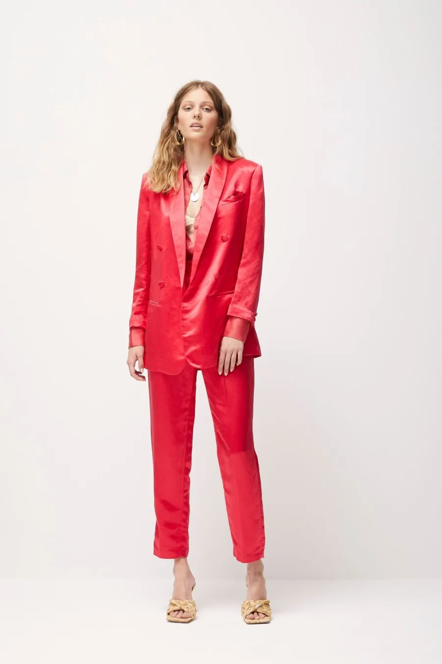 Women Atoir  | Chrysanthe Blazer Cherry Red