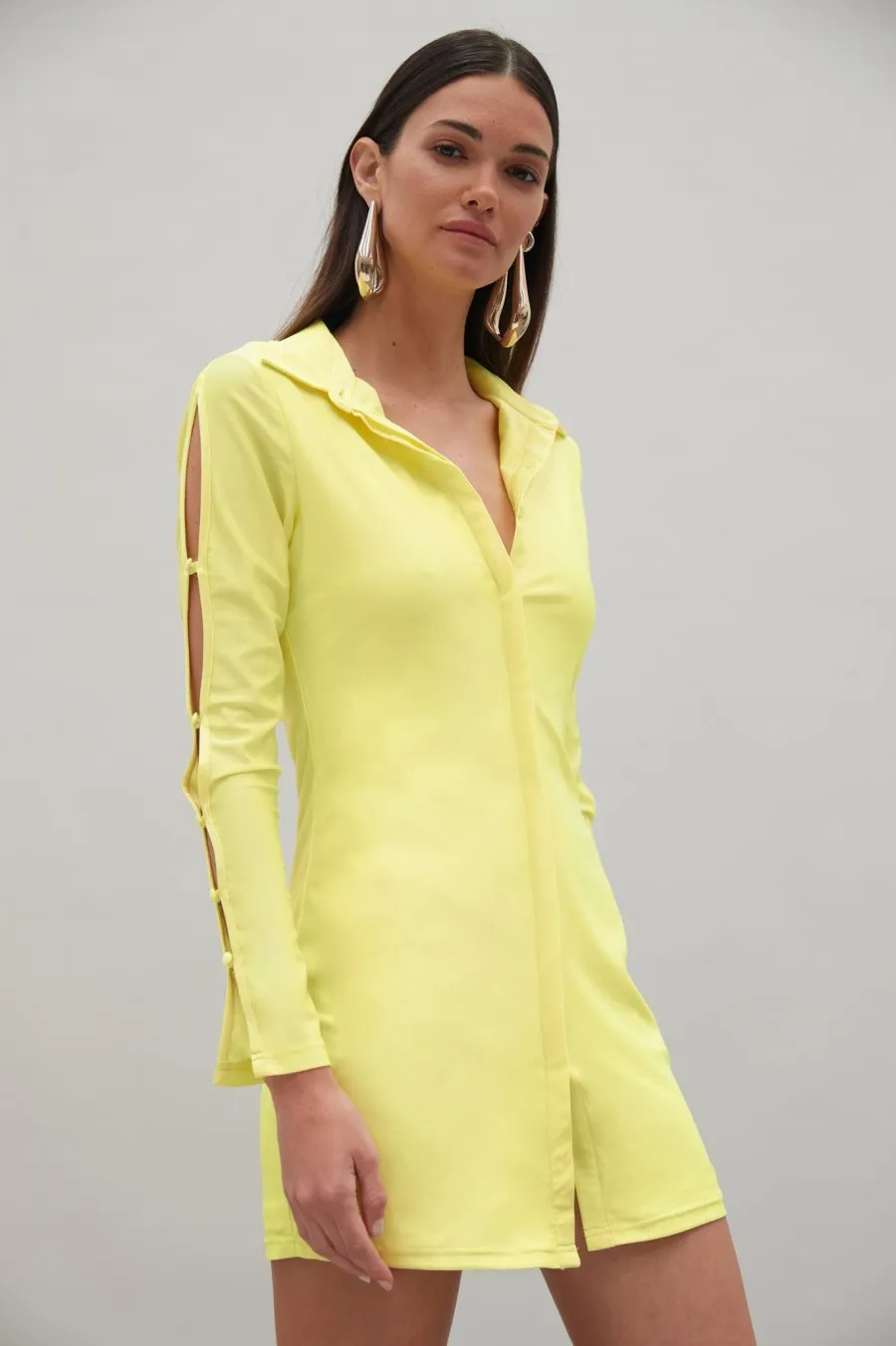 Women Atoir  | Shine Dress Lemon Drop