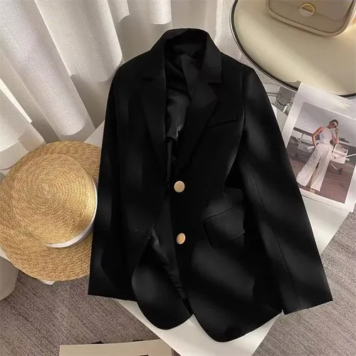 Women's Blazer Long Sleeve Blazers Pocket Elegant Formal Solid Color