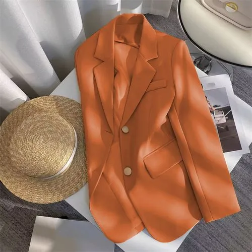 Women's Blazer Long Sleeve Blazers Pocket Elegant Formal Solid Color