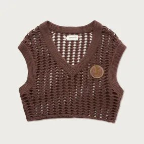 Womens Sweater Vest - Brown