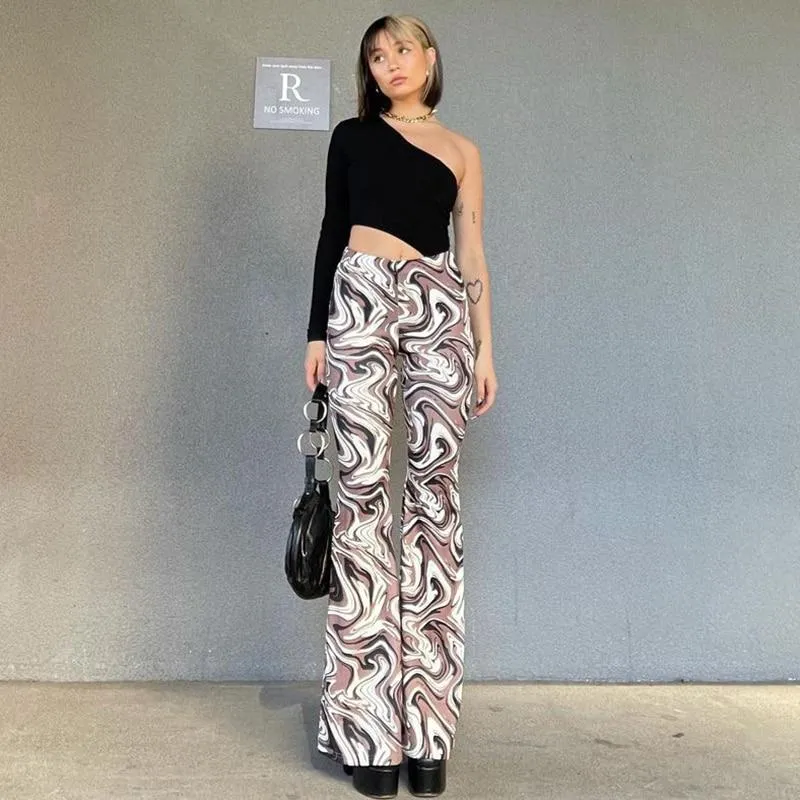 Women's Vintage Casual Streetwear Club Style Paisley Print Flare Pants