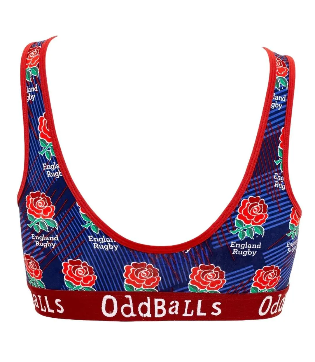 Womens/ladies alternate england rugby bralette blue/red OddBalls