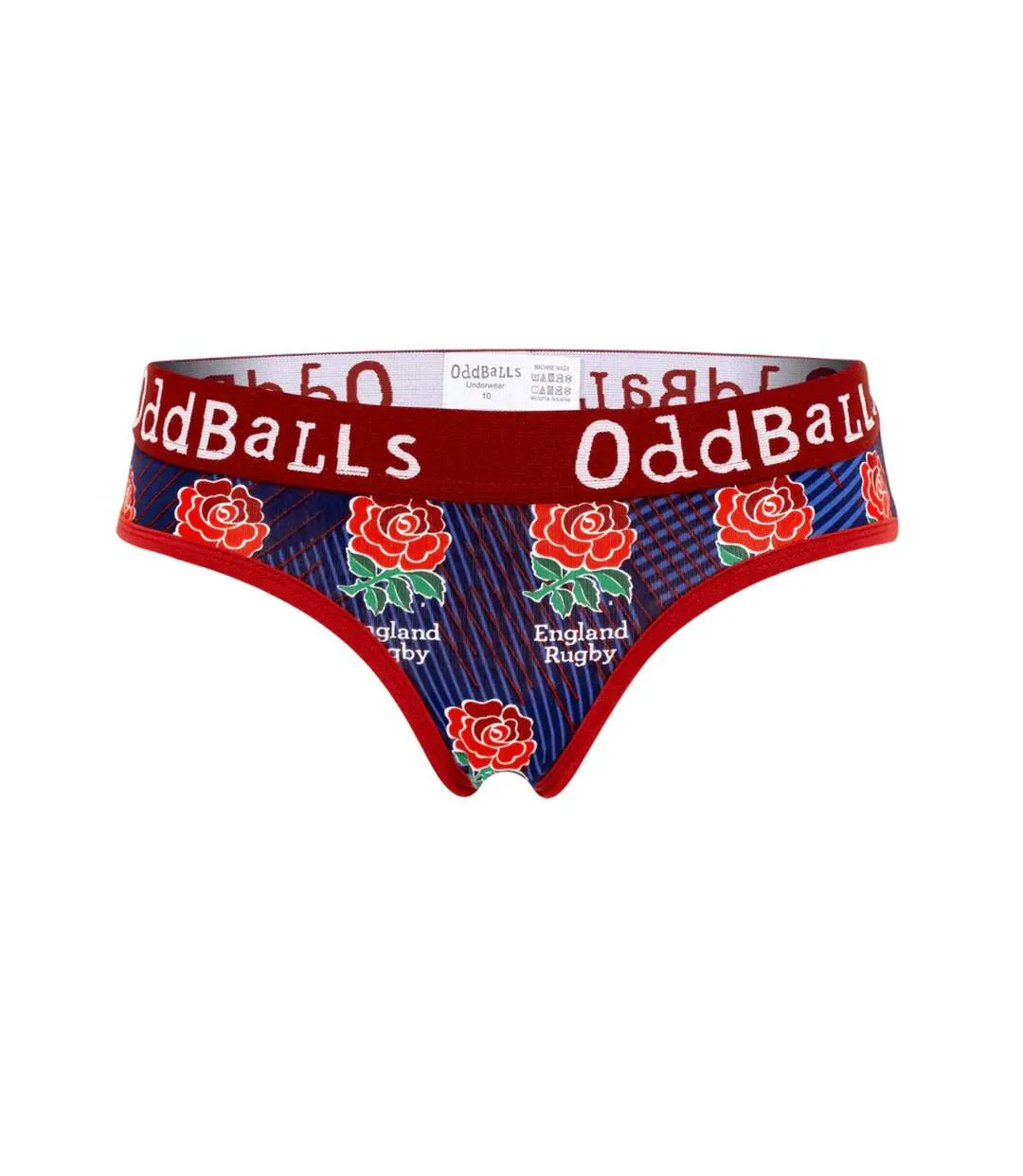 Womens/ladies alternate england rugby briefs red/blue OddBalls