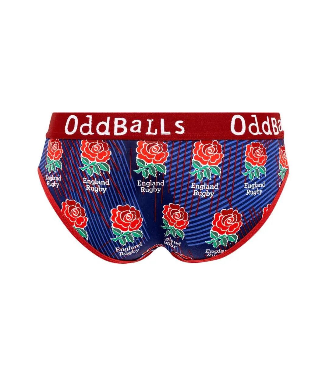 Womens/ladies alternate england rugby briefs red/blue OddBalls