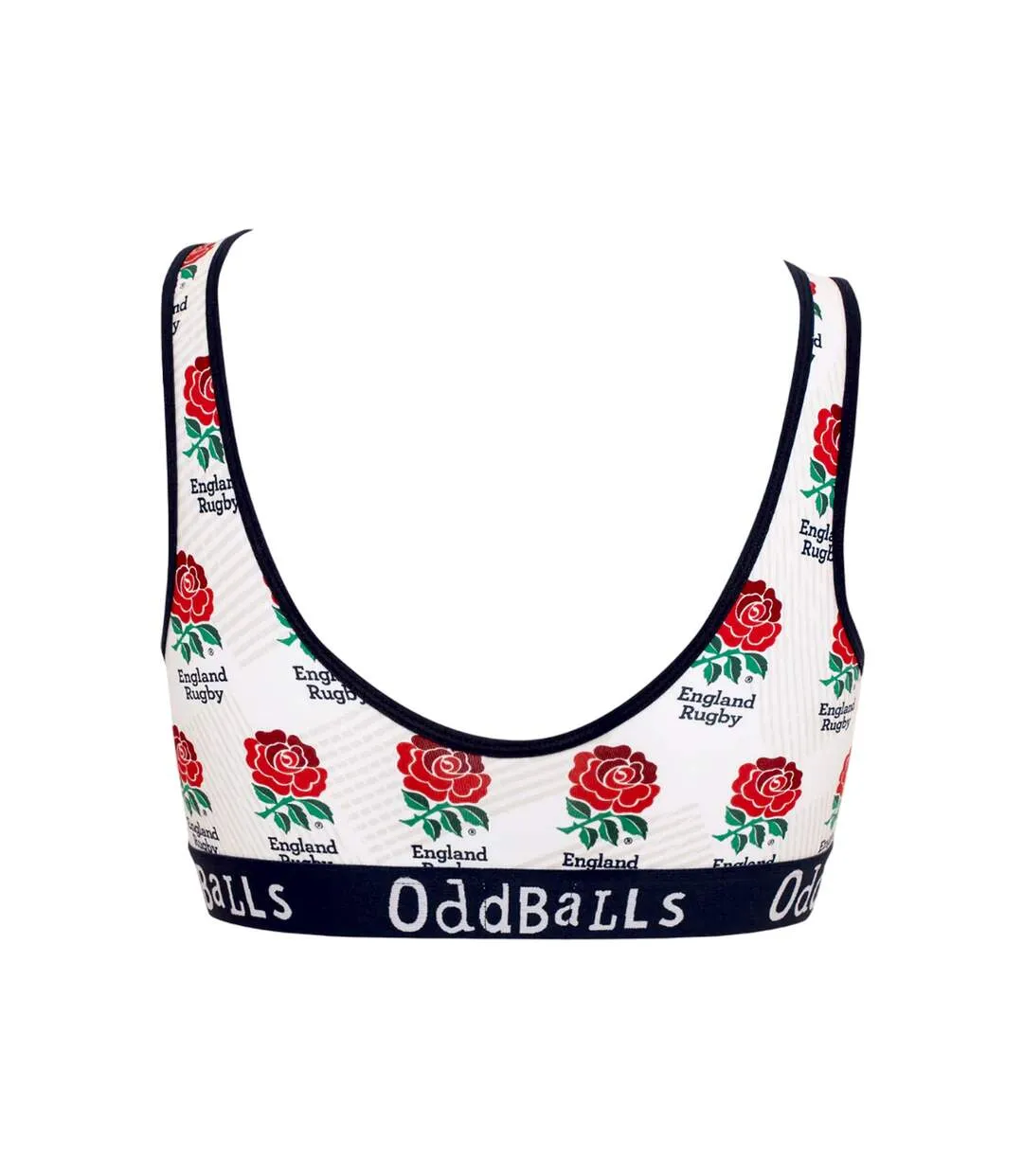 Womens/ladies home england rugby bralette white/red/blue OddBalls